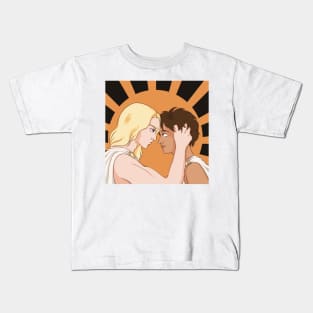 Achilles and patroclus fan art drawing Kids T-Shirt